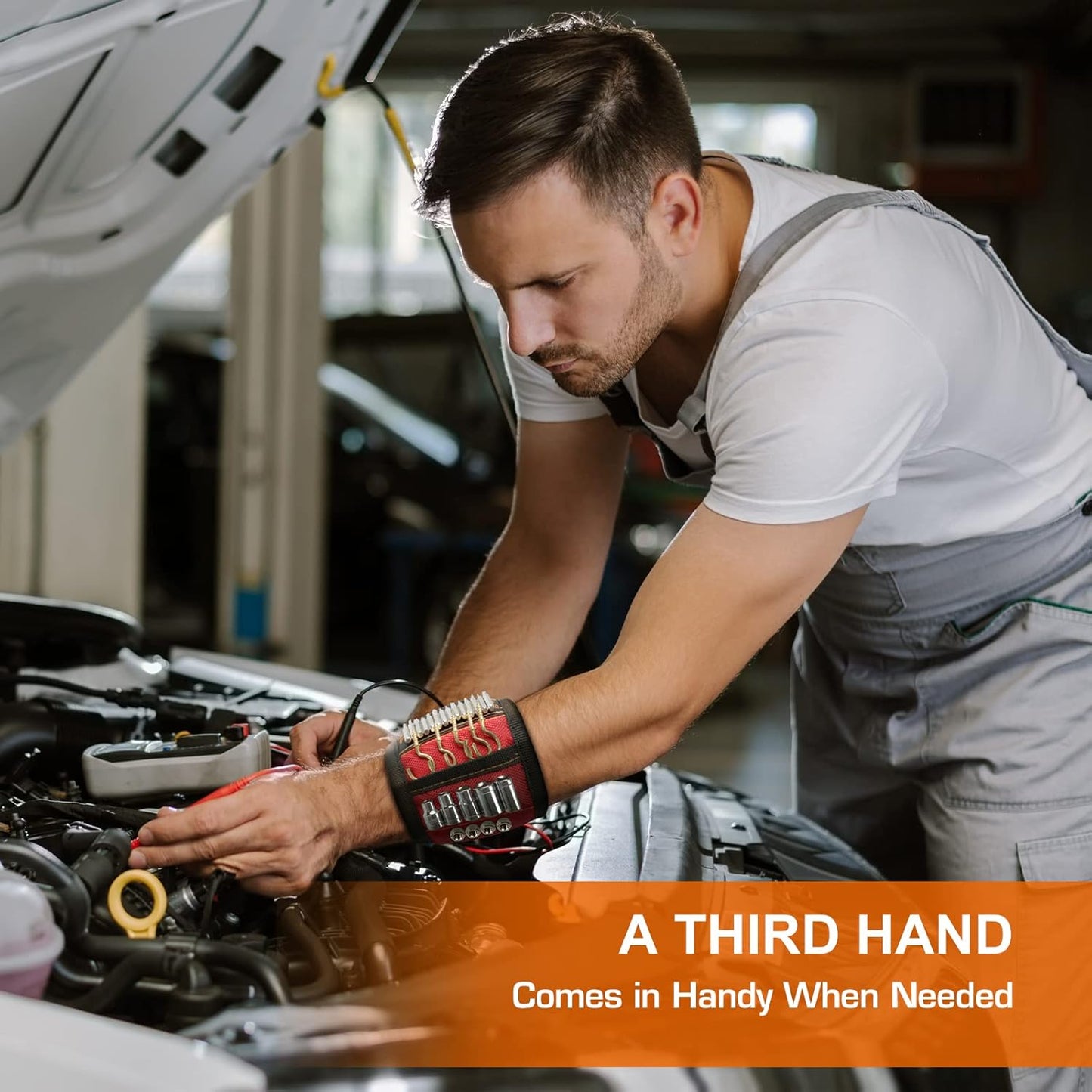 Magnetic Wristband Tools Gifts for Men Who Have Everything Tool Belt Magnet Wrist for Holding Screws Nails Cool Gadget for Women Him Husband Birthday