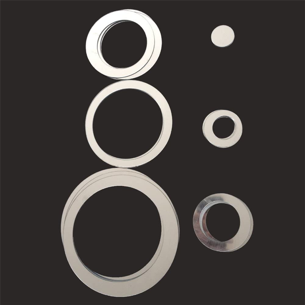 Circle Mirror DIY Wall Sticker Wall Decoration 24pcs Grey