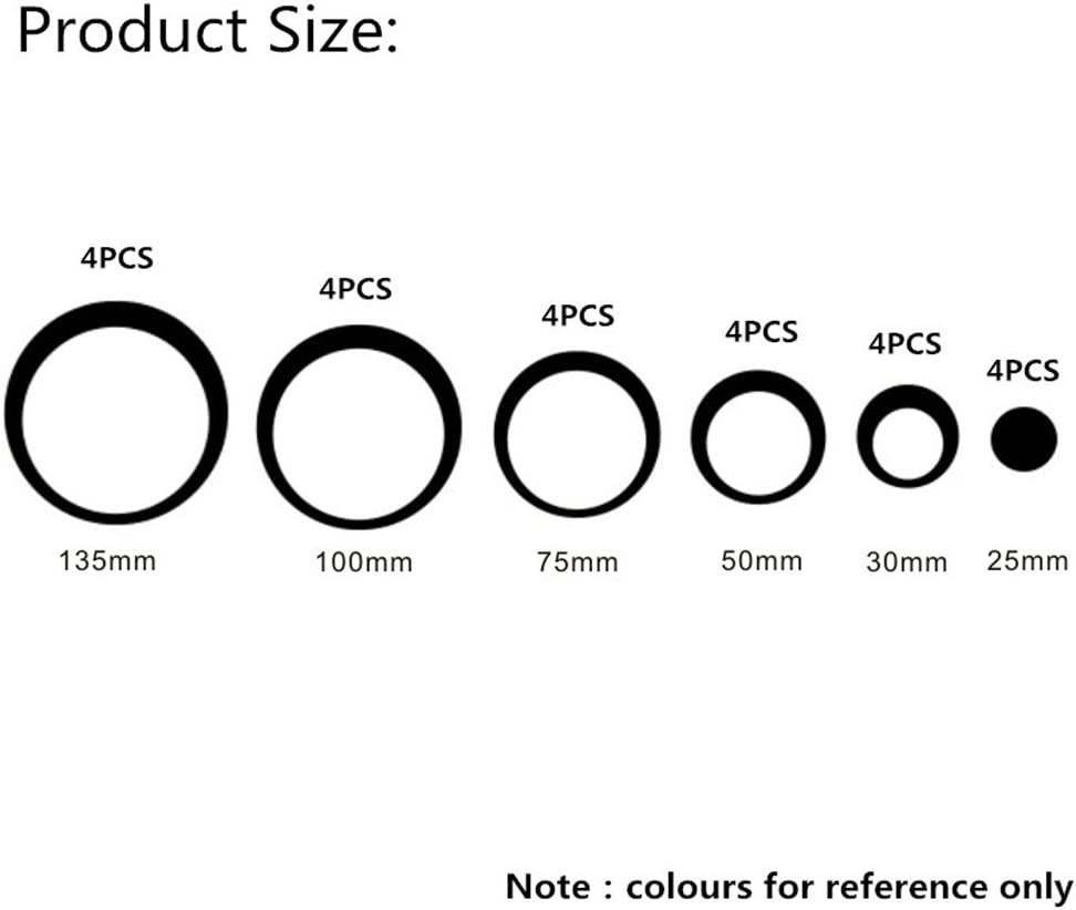 Circle Mirror DIY Wall Sticker Wall Decoration 24pcs Grey