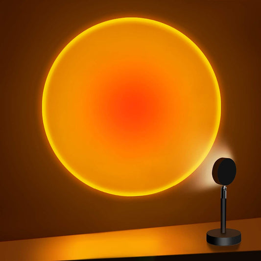 Sunset Projection Lamp, 180 Degree Rotation Rainbow Projection Lamp Led Light,Sunset Night Light Projector for Party Bedroom Decor (Sunset Red)