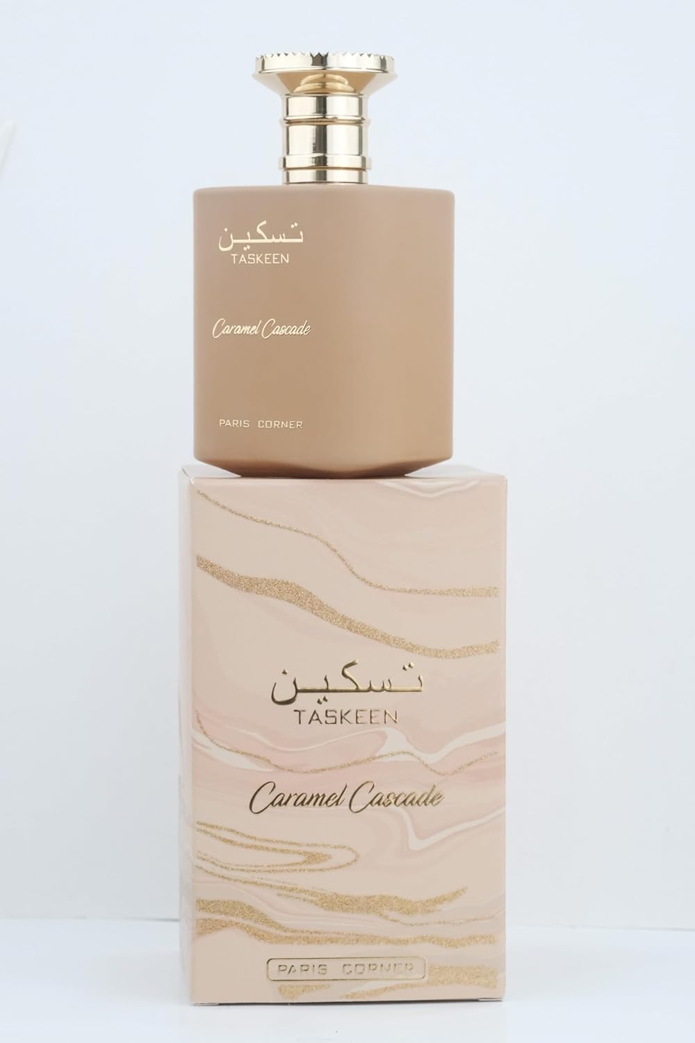 Paris Corner Taskeen Caramel Cascade EDP - 3.4 fl oz | Sweet & Rich Unisex Fragrance for Women