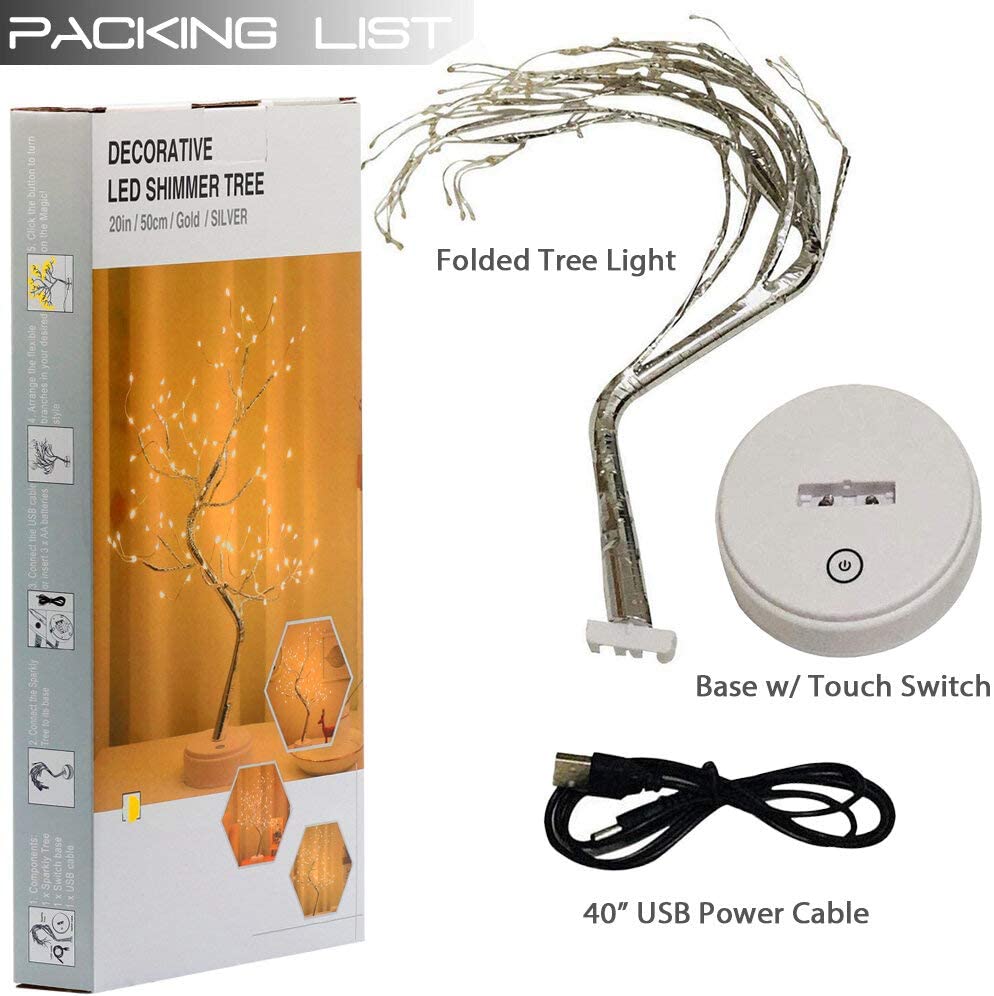 Bonsai Tree Light for Room Decor, Aesthetic Lamps for Living Room, Cute Night Light for House Decor, Good Ideas for Gifts, Home Decorations, Weddings,Christmas, Holidays and More (Warm White, 108 LED)
