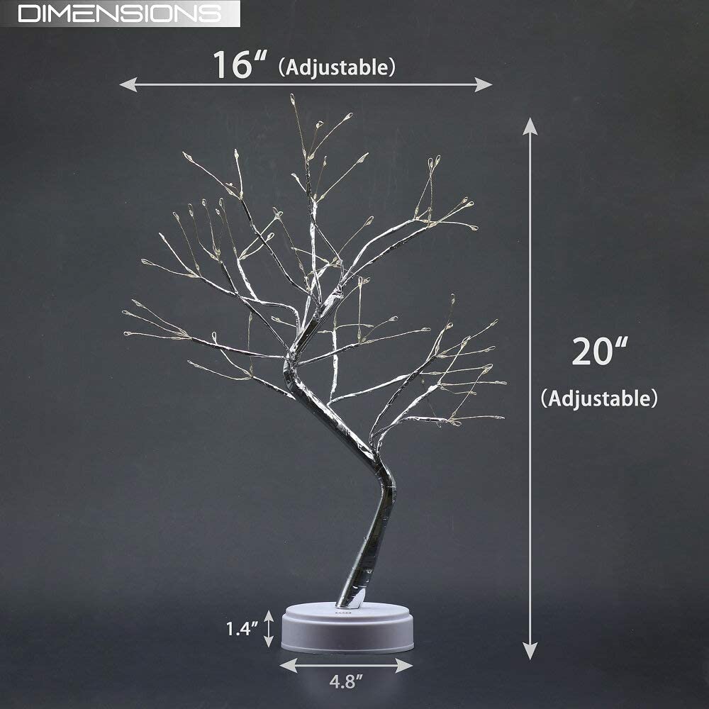 Bonsai Tree Light for Room Decor, Aesthetic Lamps for Living Room, Cute Night Light for House Decor, Good Ideas for Gifts, Home Decorations, Weddings,Christmas, Holidays and More (Warm White, 108 LED)
