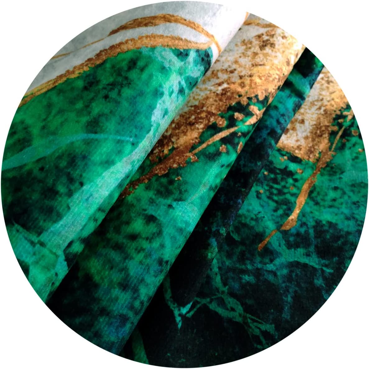 Green and Gold Marble Throw Pillow Covers, Decorative Pillow Covers 18x18 Set of 4 Emerald Green Gold Pillowcase for Living Room Home Car Bedroom Marble Print Cushion Cover