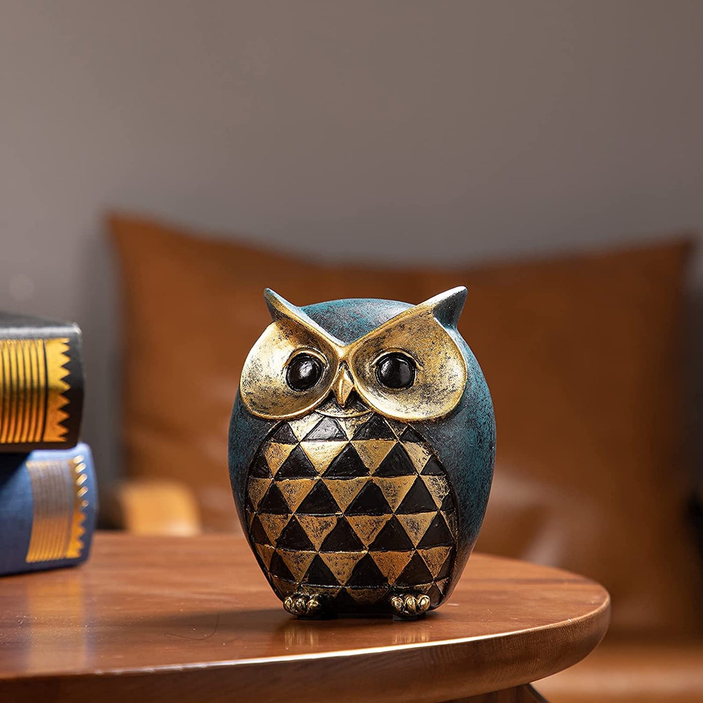 Owl Statue Home Decor,Owl Figurines for Bookshelf Bedroom Living Room Office TV Stand Decorations,Owl décor Animal Sculptures Gift for Birds Lovers