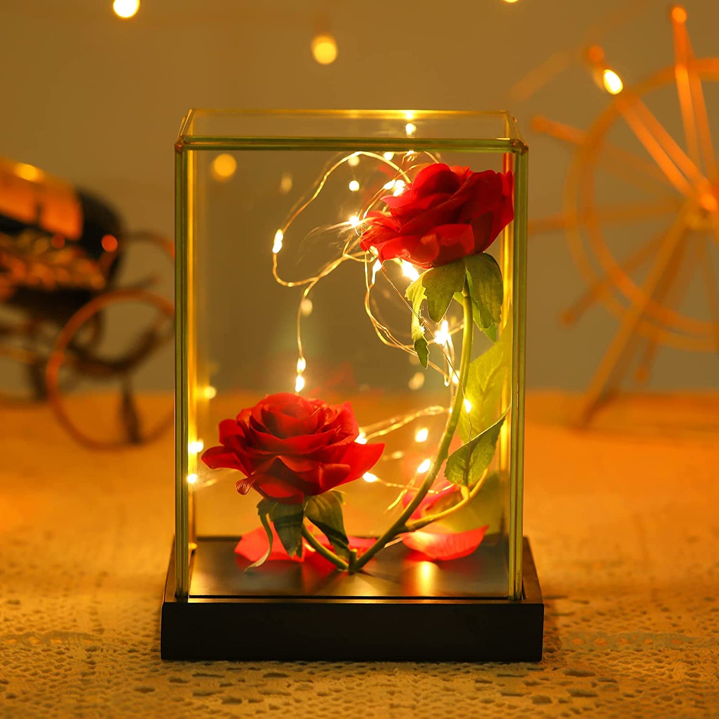Mothers Day Gifts LED Light Up Rose in Glass Dome Large Size Mom Gifts for Mom,Valentines Day Birthday Anniversary,Best Gifts for Women Mom Grandma Wife