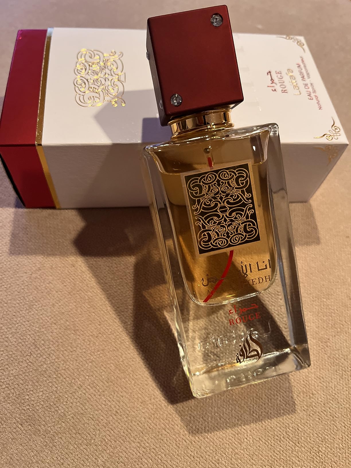 Lattafa Perfumes Ana Abiyedh Rouge for Unisex Eau de Parfum Spray, 2.0 Ounce / 60 ml