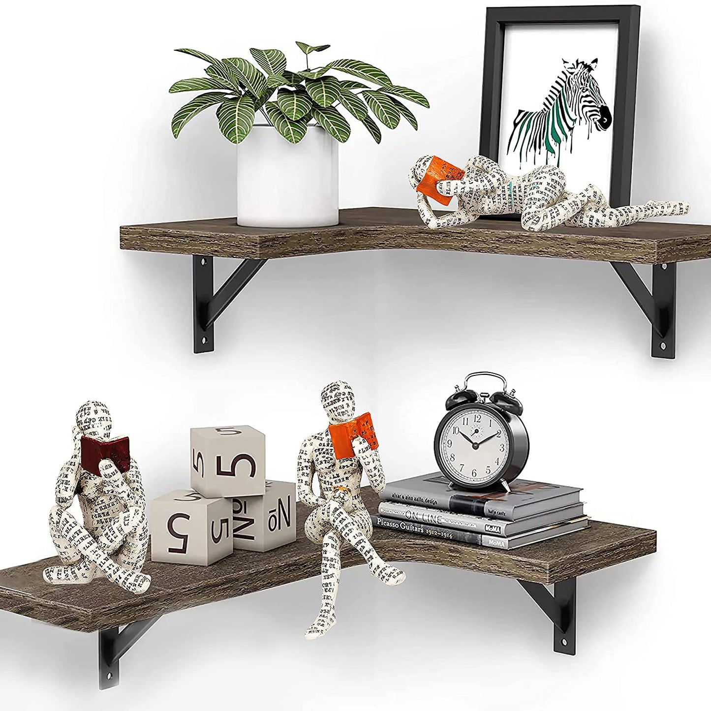 Home Decor Pulp Reading Women Figurine Thinker Statue Modern Abstract Sculptures Decorations Reading Figurines for Bookshelf Shelf Table Office Desk Living Room Hotels Decoration 3 Pcs