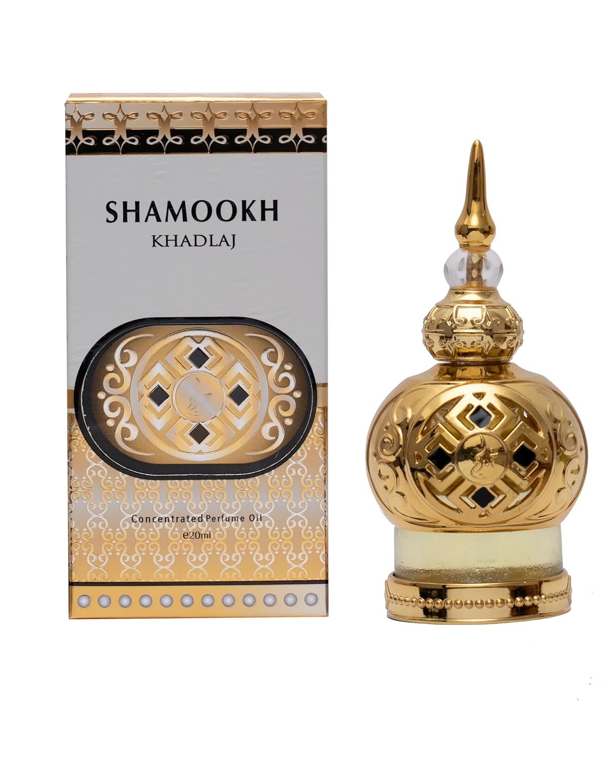Khadlaj Shamookh Gold Concentrated Perfume Oil 0.67 Ounce (Unisex)