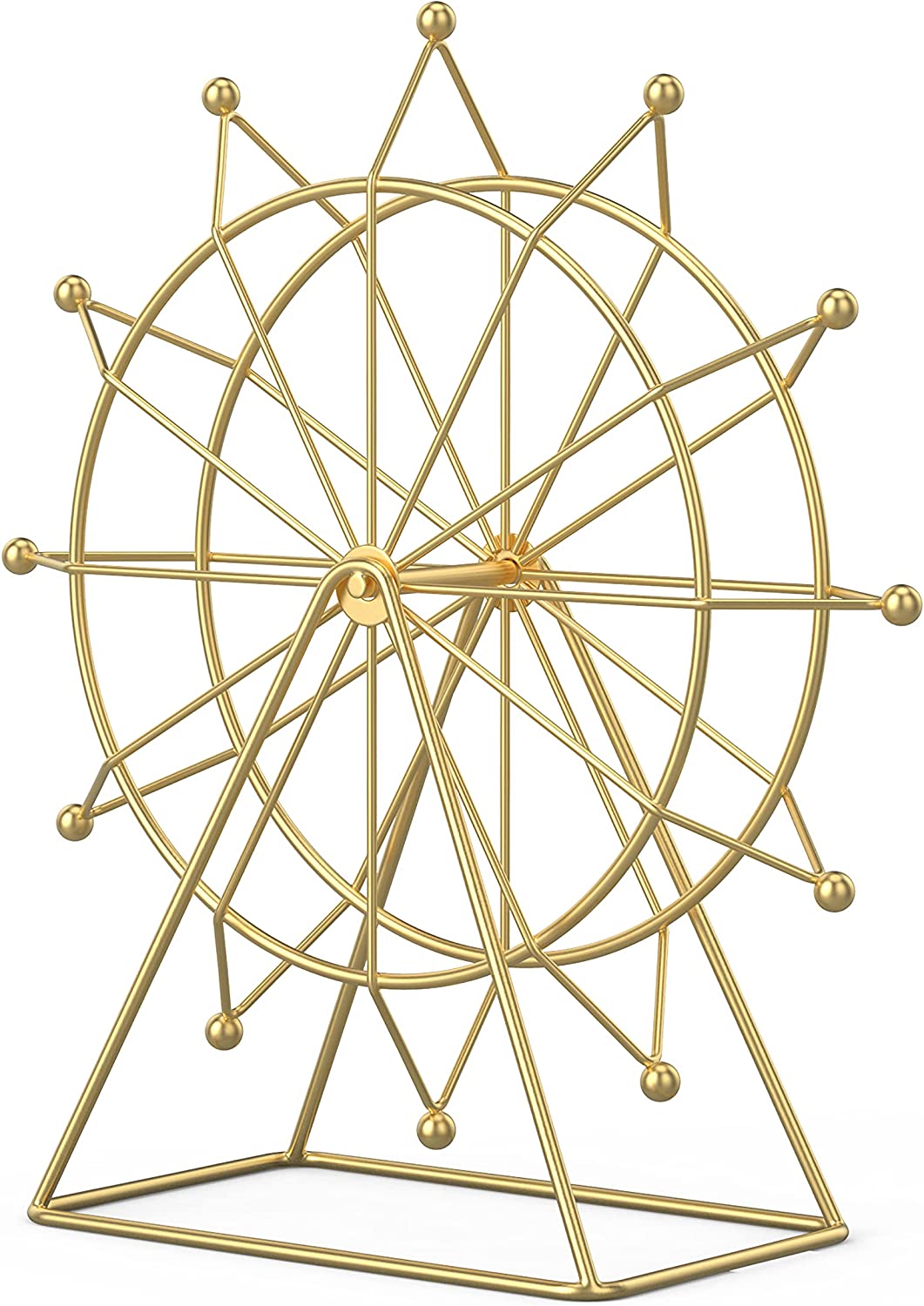 Ferris Wheel Bookshelf Decor – Gold Decor Modern Gift - Shelf Decor Accents Ornament - House Decorations Living Room - Fireplace Decor or Desk Decor - Entryway Decor.