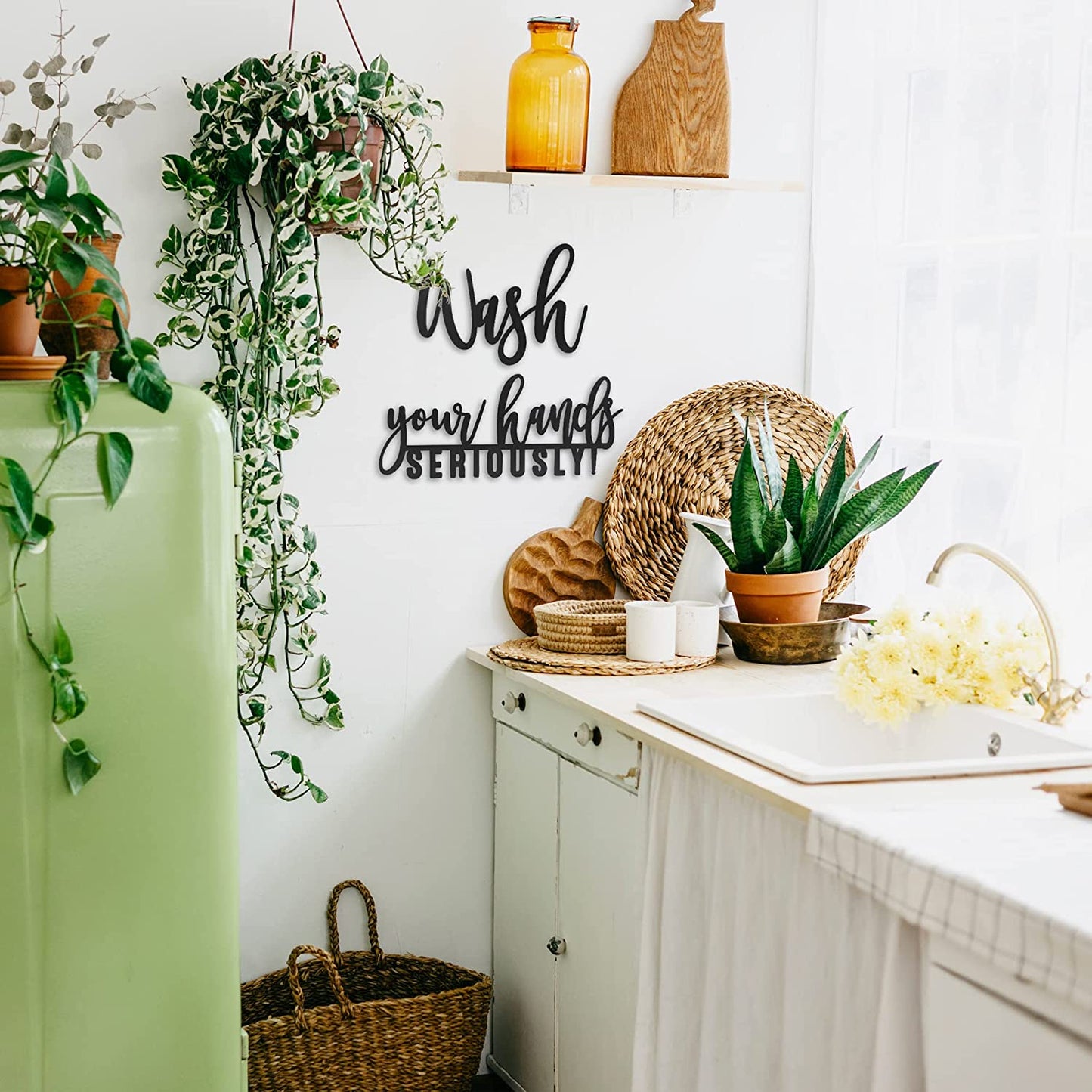 Funny Farmhouse Bathroom Decor - This Hilarious Wall Sign Instantly Creates a Fun Filled Bathroom/Restroom In Your Home