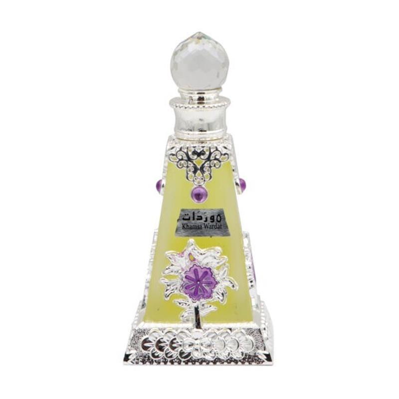 Wardah Khamsa Wardatt Woody, Fresh and Floral Concentrated Perfume Arab Oil. with Rose and Jasmine Center Notes and Amber, Sandalwood and Musk Base Notes. Fresh citrusy clean scent