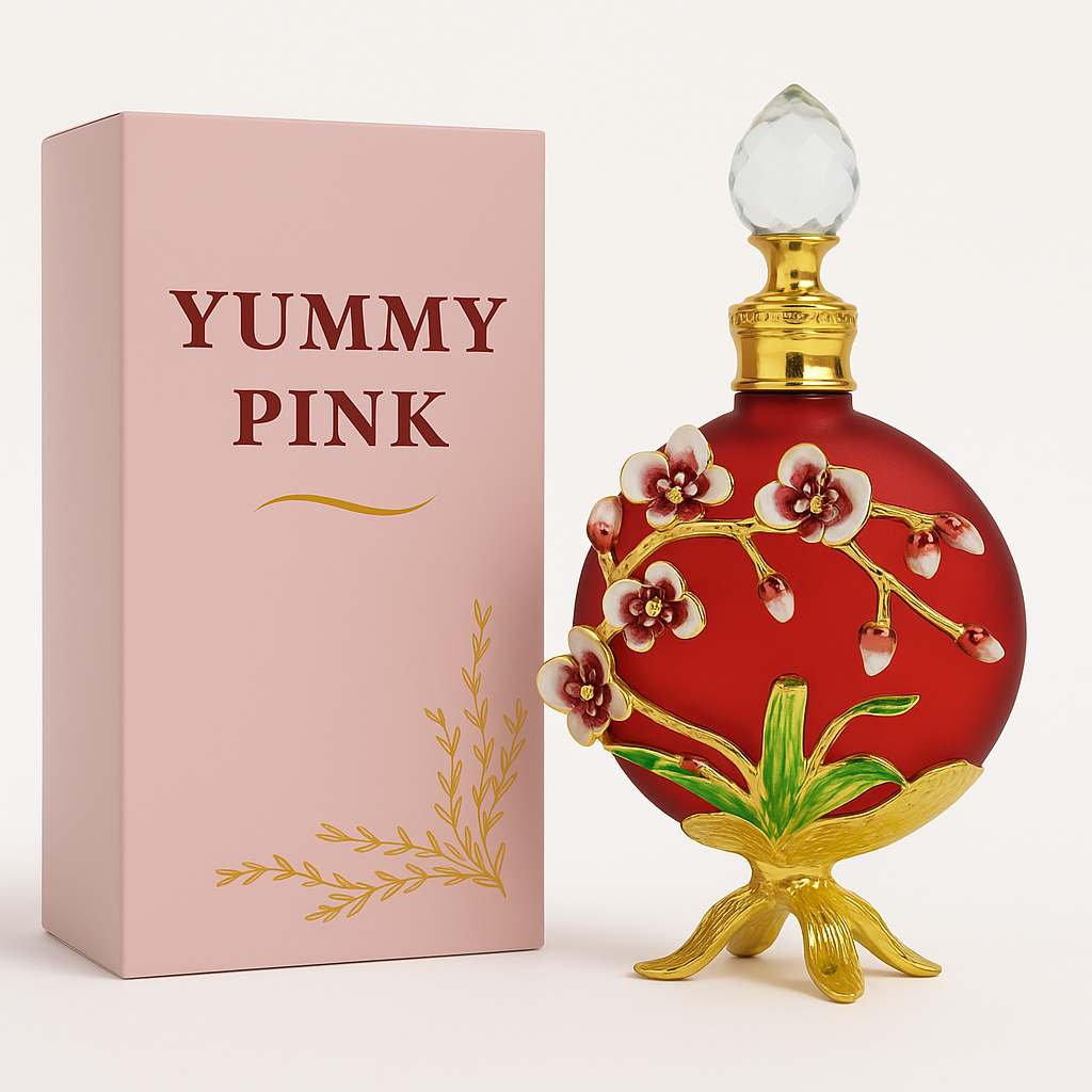 YUMMY PINK – Arabian Perfume Oil | Tropical Fruity Pineapple Vanilla Aroma, Exotic Long-Lasting Perfume Fragrance Scent