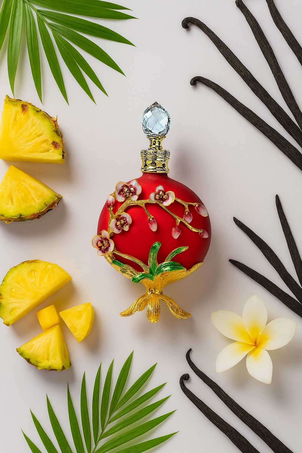 YUMMY PINK – Arabian Perfume Oil | Tropical Fruity Pineapple Vanilla Aroma, Exotic Long-Lasting Perfume Fragrance Scent
