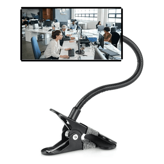 Convex Mirror with Adjustable Clip for Personal Safety, Open Office Environment, Dressing Room and Cubicle Computer Desk Rear View or Anywhere (6.69" x 2.95", Rectangle)