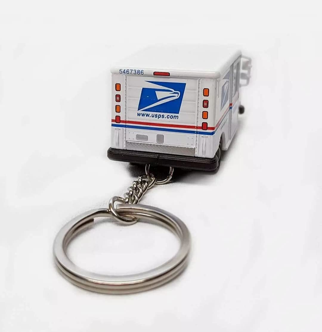 ✨NEW✨1:72 Scale United States Postal Service Truck USPS LLV Key Chain, 2.5"
