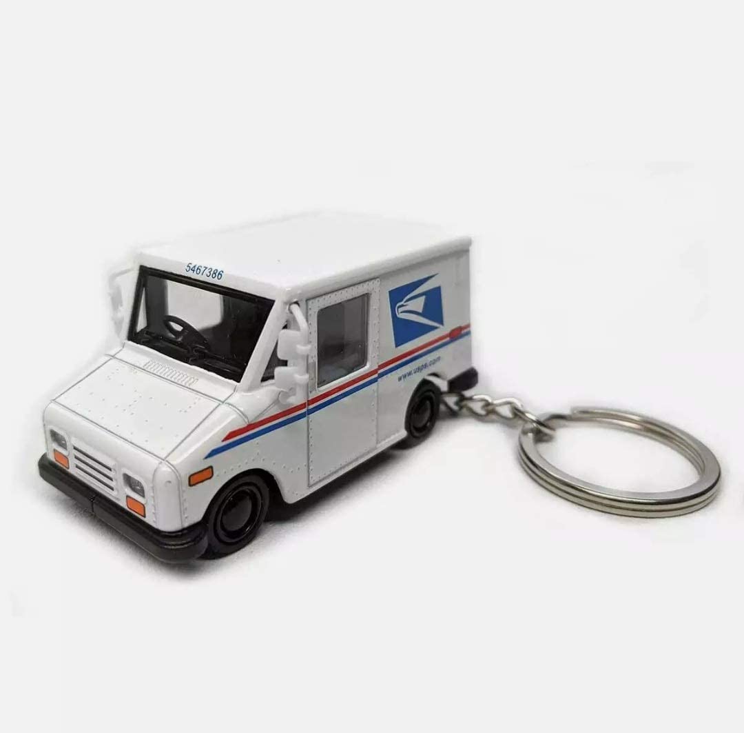 ✨NEW✨1:72 Scale United States Postal Service Truck USPS LLV Key Chain, 2.5"