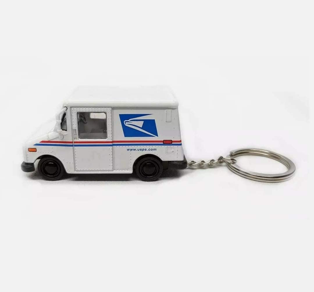 ✨NEW✨1:72 Scale United States Postal Service Truck USPS LLV Key Chain, 2.5"