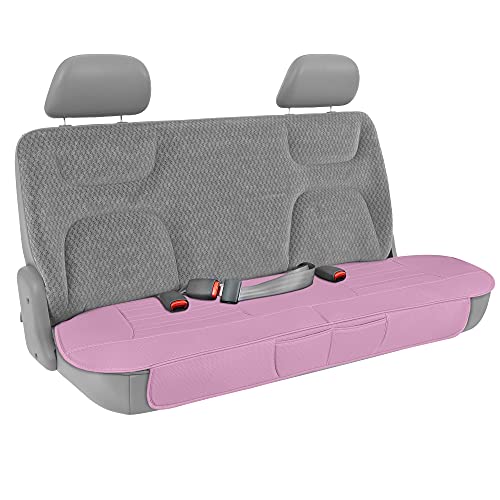 Motor Trend Beige Faux Leather 2-Pack Car Seat Cover for Front Seats, Padded Car Seat Protectors with Storage Pockets, Premium Interior Covers, Front Seat Covers for Cars Truck SUV Auto