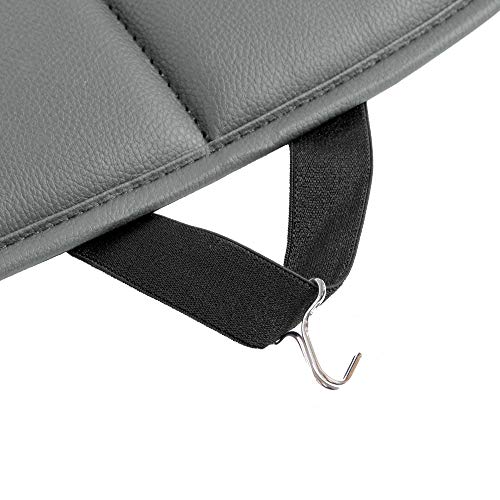 Motor Trend Beige Faux Leather 2-Pack Car Seat Cover for Front Seats, Padded Car Seat Protectors with Storage Pockets, Premium Interior Covers, Front Seat Covers for Cars Truck SUV Auto