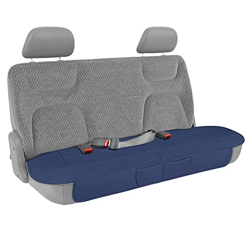 Motor Trend Beige Faux Leather 2-Pack Car Seat Cover for Front Seats, Padded Car Seat Protectors with Storage Pockets, Premium Interior Covers, Front Seat Covers for Cars Truck SUV Auto