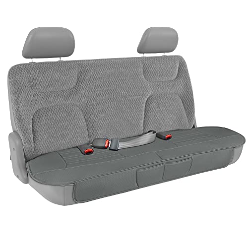 Motor Trend Beige Faux Leather 2-Pack Car Seat Cover for Front Seats, Padded Car Seat Protectors with Storage Pockets, Premium Interior Covers, Front Seat Covers for Cars Truck SUV Auto