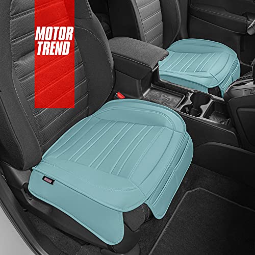 Motor Trend Beige Faux Leather 2-Pack Car Seat Cover for Front Seats, Padded Car Seat Protectors with Storage Pockets, Premium Interior Covers, Front Seat Covers for Cars Truck SUV Auto