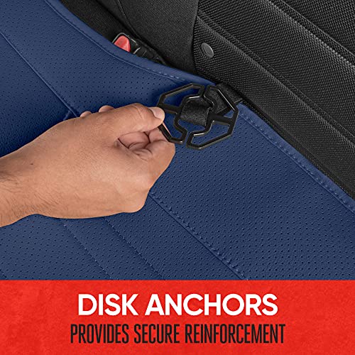 Motor Trend Beige Faux Leather 2-Pack Car Seat Cover for Front Seats, Padded Car Seat Protectors with Storage Pockets, Premium Interior Covers, Front Seat Covers for Cars Truck SUV Auto