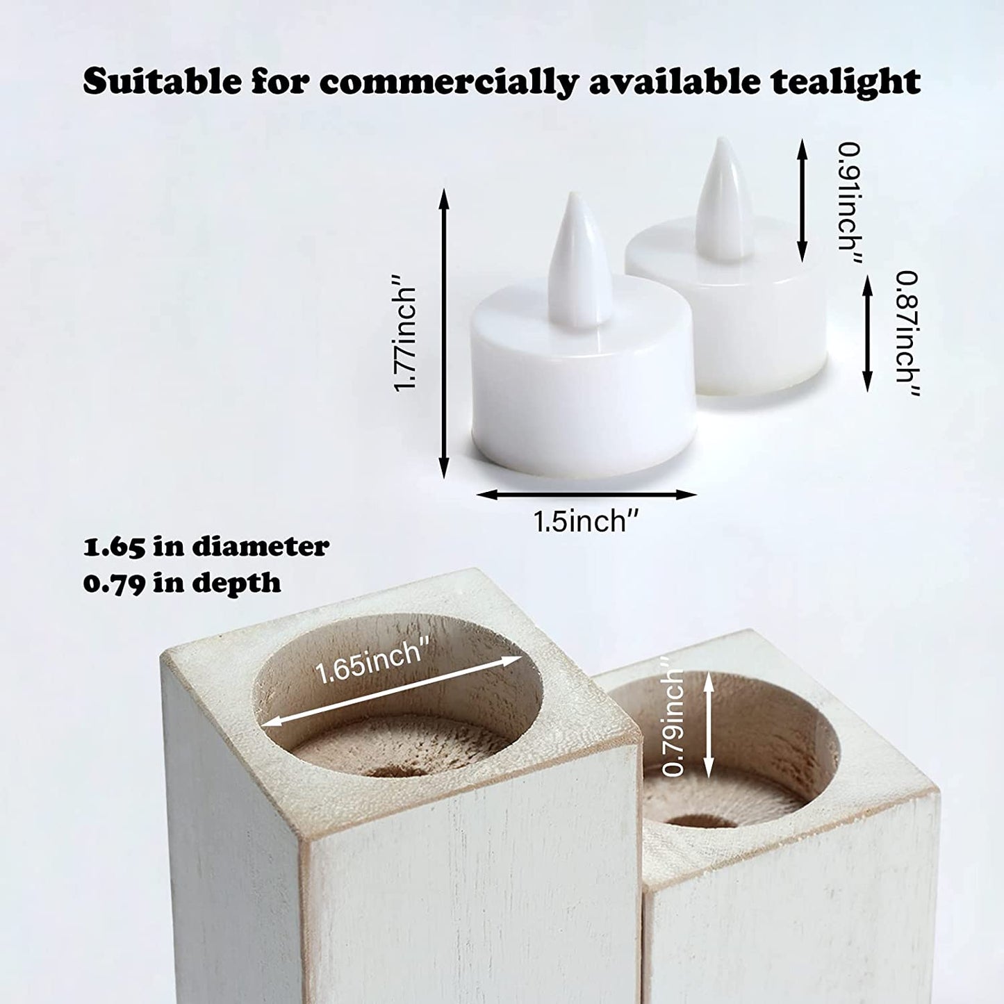 Gifts for Mom from Daughter, Meaningful Gifts for Mom, Rustic Farmhouse Style Tealight Candle Holder, for Mom's Birthday,Mother's Day, Christmas, Valentines Day,Fingerprint Heart Pattern