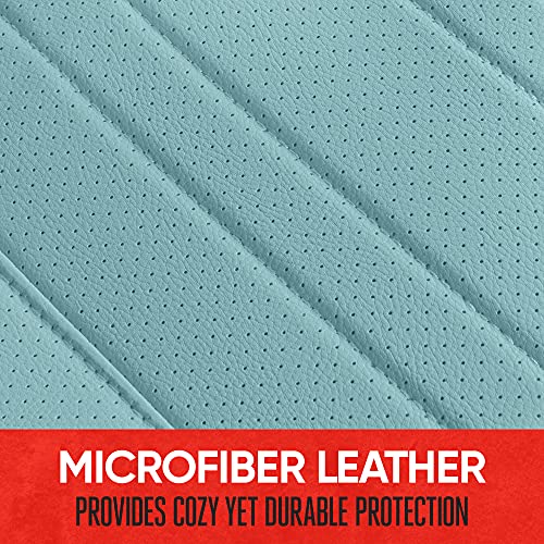Motor Trend Beige Faux Leather 2-Pack Car Seat Cover for Front Seats, Padded Car Seat Protectors with Storage Pockets, Premium Interior Covers, Front Seat Covers for Cars Truck SUV Auto