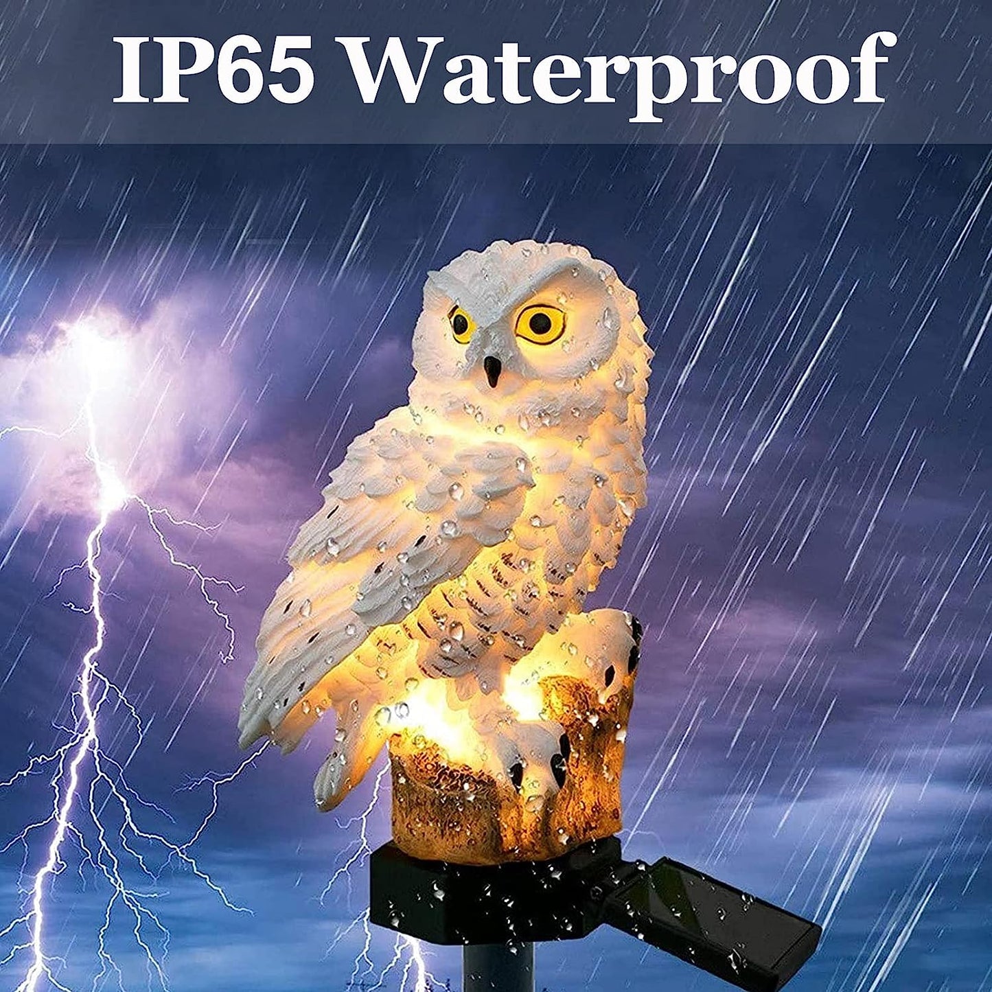 Solar Garden Light Outdoor, Owl Solar Garden Stake Light, Waterproof Warm White LED Light for Garden, Patio, Yard, Lawn, Walkway Decoration (Owl)