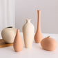 Ceramic Vase Set of 5, Small Flower Vases for Rustic Home Decor, Modern Farmhouse Decor, Living Room Decor, Shelf Decor, Table Decor, Bookshelf, Mantel and Entryway Decor