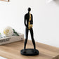 Modern Abstract Sculptures Home Decor - Resin Black Saxophone Player Sculpture and Statues,Home Decorations for Living Room Shelf Desk Office,Housewarming Gifts