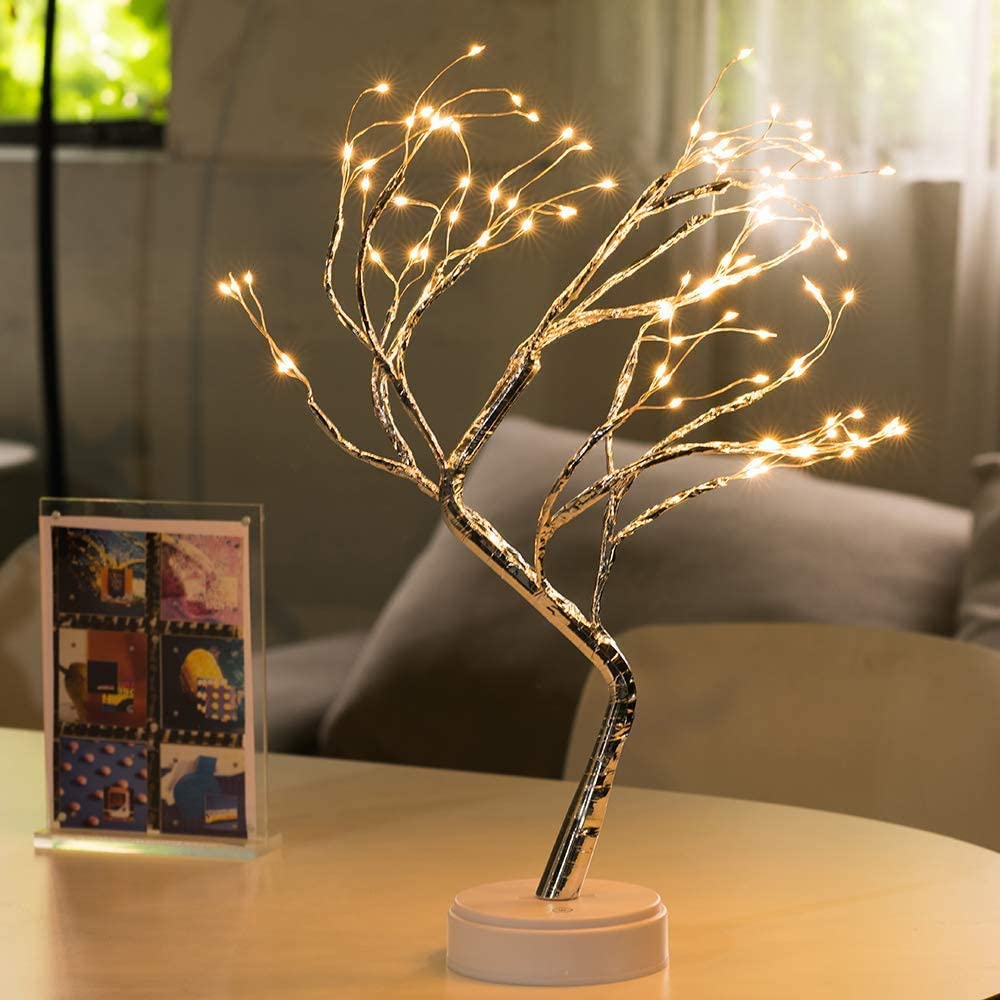 Bonsai Tree Light for Room Decor, Aesthetic Lamps for Living Room, Cute Night Light for House Decor, Good Ideas for Gifts, Home Decorations, Weddings,Christmas, Holidays and More (Warm White, 108 LED)