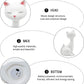 2 PCS White Ceramic Cat Figurines with LED Light, Cute Kitten Statue Home Decor, Cat Decor for Cat Lovers, Desktop Decorations for Cat Lovers, Birthday Gifts