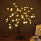 18 Inch Cherry Blossom Bonsai Tree, 48 LED Lights, 24V UL Listed Adapter Included, Metal Base, Warm White Lights, Ideal as Night Lights, Home Gift Idea