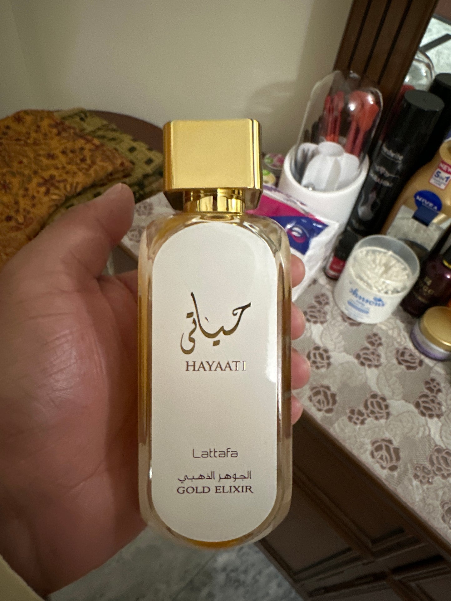 Lattafa Hayaati Gold Elixir Eau De Parfum Spray for Unisex, 3.4 Ounce