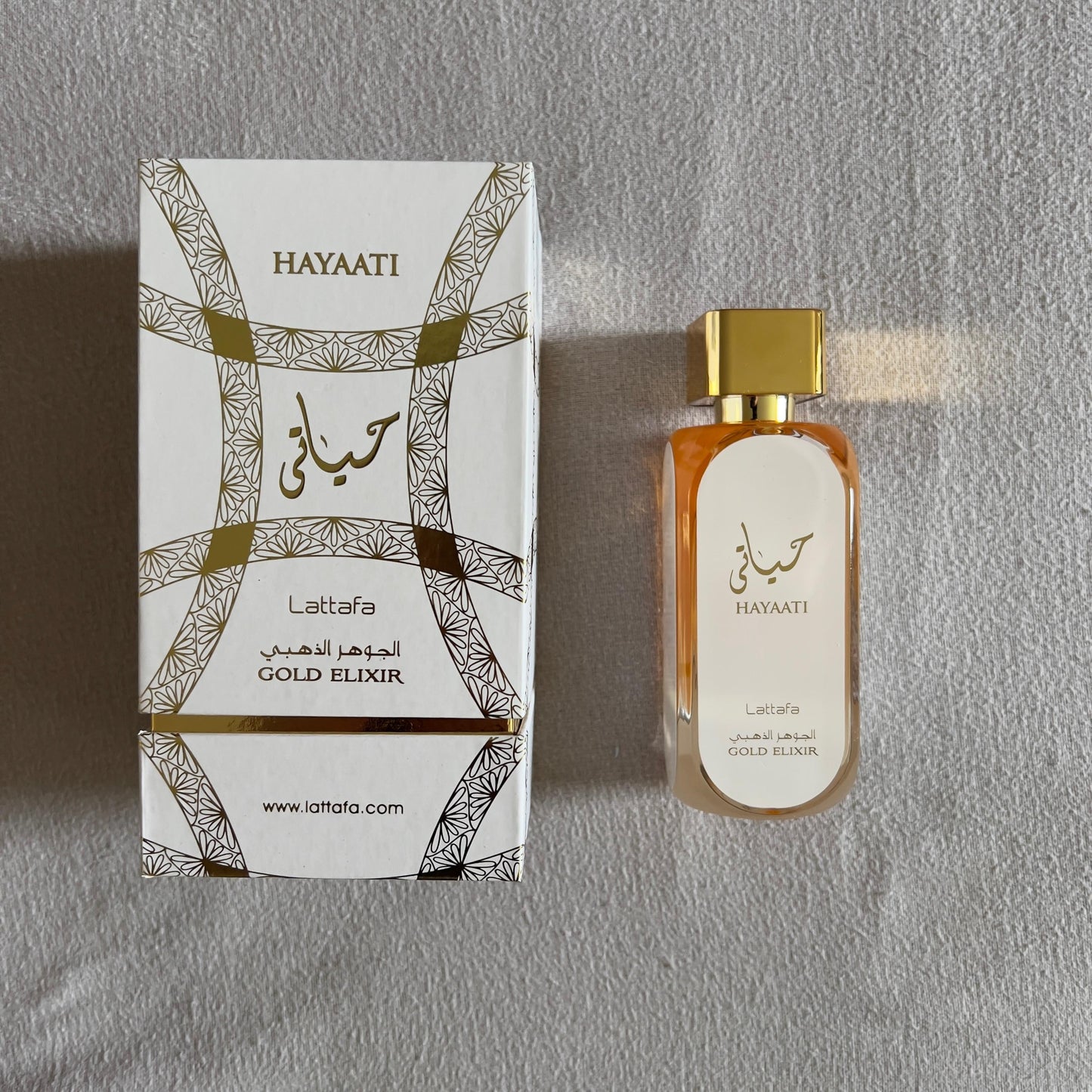 Lattafa Hayaati Gold Elixir Eau De Parfum Spray for Unisex, 3.4 Ounce