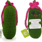 Funny Positive Pickle 1 Pcs Crochet Gifts with Positive Affirmations Cards for Inspirational Novelty Good Luck Gifts and Party Decorations