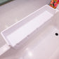 Bathtub Splash Guard Play Shelf Area - Toy Tray Caddy Holder Storage - Suction Cups Attach to Bath Tub - No Mess Water Spill in Bathroom - Fun for Toddlers Kids Baby (White)