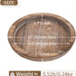Rustic Wooden Serving Tray - Round Wood Butler Decorative Tray Vintage Centerpiece Candle Holder Trays Farmhouse Ottoman Tray for Kitchen Countertop Home Decor for Coffee Table