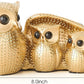 Owl Statue Home Decor, Owl Figurines for Living Room Decor，owls Decor for Unique Home Office, Gold Decor Animal Small Sculpture for Shelf, Modern Bookself TV Stand, Owls Gifts for Women and Owl Lovers