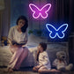 2 Pieces Butterfly Neon Signs for Wall Decor, LED Neon Light Sign Powered by Battery or USB, Butterfly Neon Light up Sign for Teenage Girls Room Decor, Birthday Gift, Party, Wedding,Bar,Bedroom