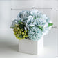 Fake Peony Flowers in Ceramic Vase,Faux Hydrangea Flower Arrangements for Home Decor Artificial Flowers with Vase