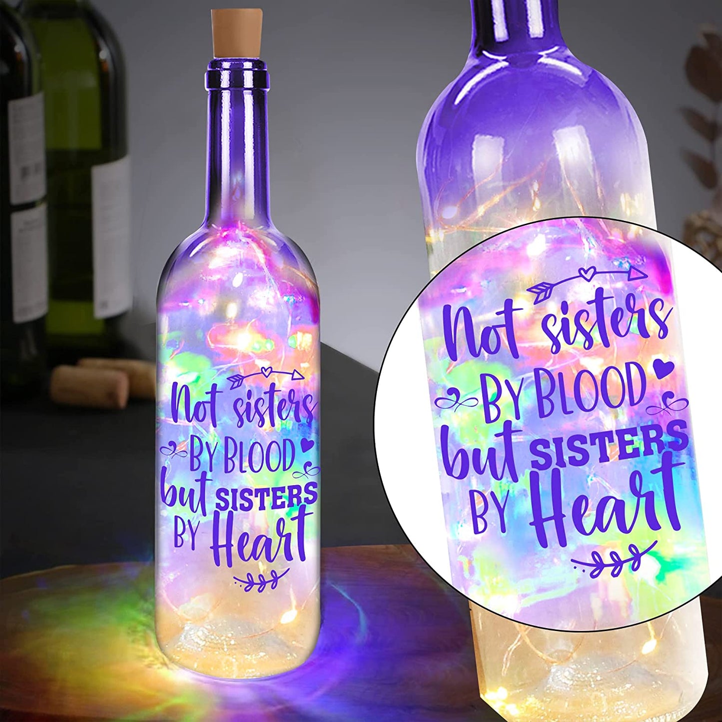 Gifts for Women Friends - Room Decor - Birthday Party Decorations - Friend Birthday Gifts for Women Friends Female for Friends - Fairy Wine Bottle Lights with Cork