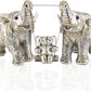 Elephant Statue Mom Gifts. Home Decor Accents Elephant Figurines for Bookshelf Living Room Office Table Shelf Decorations. Good Luck Elephant Gifts for Women (Silver)