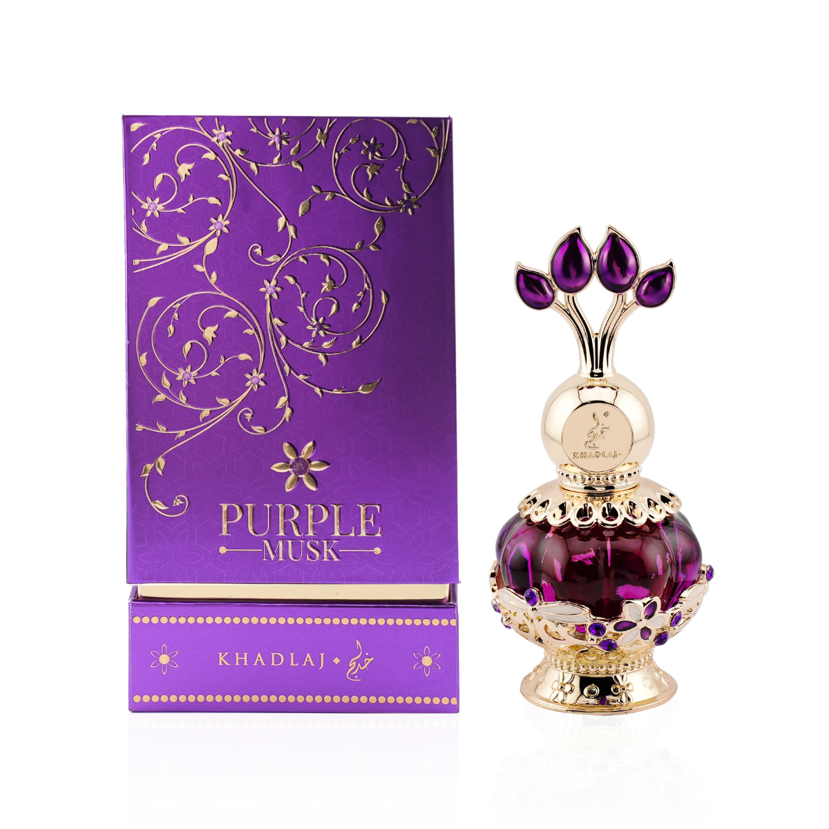 Khadlaj Purple Musk Concentrated Perfume Oil for Women, 20 ml / 0.7 Ounce