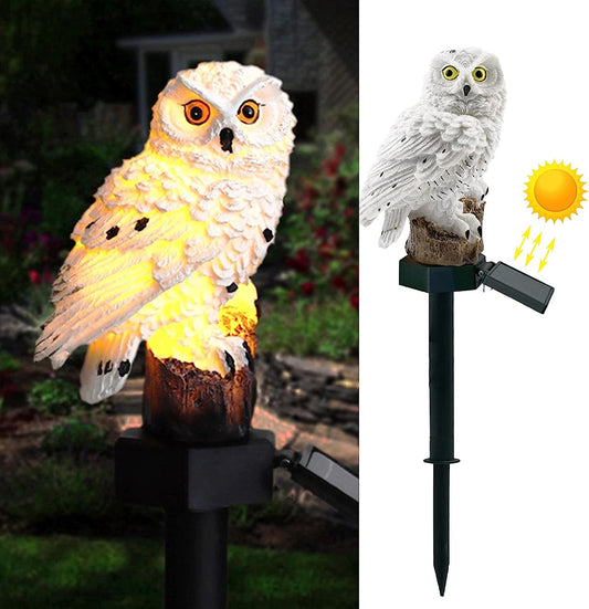 Solar Garden Light Outdoor, Owl Solar Garden Stake Light, Waterproof Warm White LED Light for Garden, Patio, Yard, Lawn, Walkway Decoration (Owl)