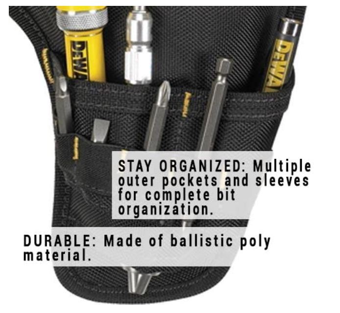 DEWALT Heavy-duty Drill Holster DG5120 Safety Strap with Quick-Release Buckle Tool Belt