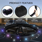 Steering Wheel Cover with Crystal Diamond Sparkling Car SUV Breathable Anti-Slip Steering Wheel Protector (Fit 14.2"-15.3" Inch）